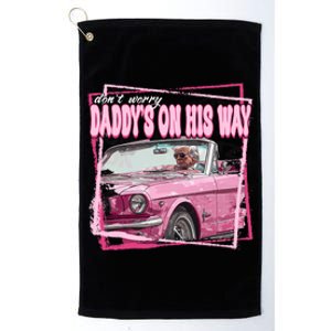 Funny DaddyS Home Trump Pink 2024 Take America Back 2024 Platinum Collection Golf Towel