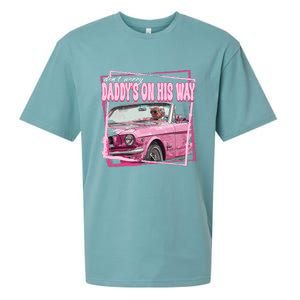 Funny DaddyS Home Trump Pink 2024 Take America Back 2024 Sueded Cloud Jersey T-Shirt