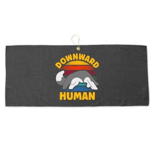 Funny Downward Hu Yoga Gift Large Microfiber Waffle Golf Towel