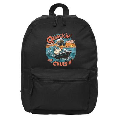 Funny Duck Hunting Hiding Cruise Duck Hunter Cruise Ship 16 in Basic Backpack