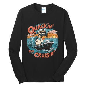 Funny Duck Hunting Hiding Cruise Duck Hunter Cruise Ship Tall Long Sleeve T-Shirt