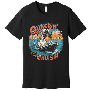 Funny Duck Hunting Hiding Cruise Duck Hunter Cruise Ship Premium T-Shirt