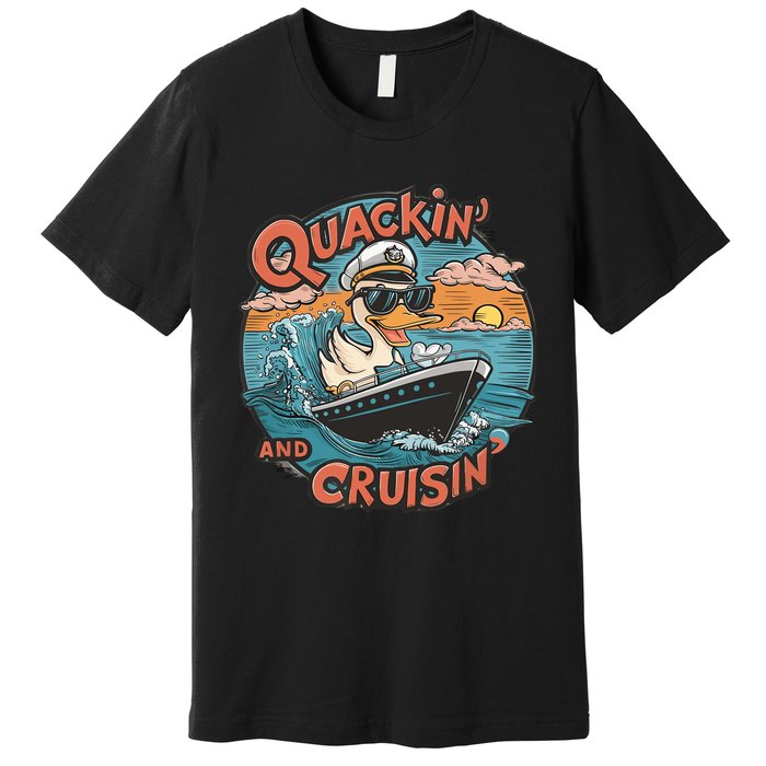 Funny Duck Hunting Hiding Cruise Duck Hunter Cruise Ship Premium T-Shirt