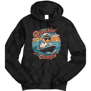 Funny Duck Hunting Hiding Cruise Duck Hunter Cruise Ship Tie Dye Hoodie