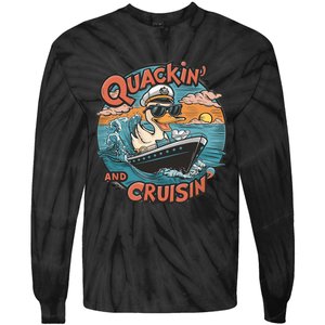 Funny Duck Hunting Hiding Cruise Duck Hunter Cruise Ship Tie-Dye Long Sleeve Shirt