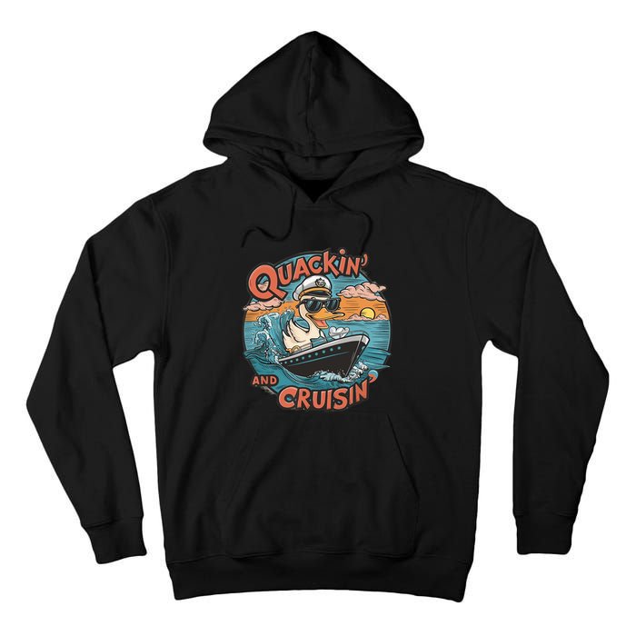 Funny Duck Hunting Hiding Cruise Duck Hunter Cruise Ship Tall Hoodie