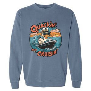 Funny Duck Hunting Hiding Cruise Duck Hunter Cruise Ship Garment-Dyed Sweatshirt