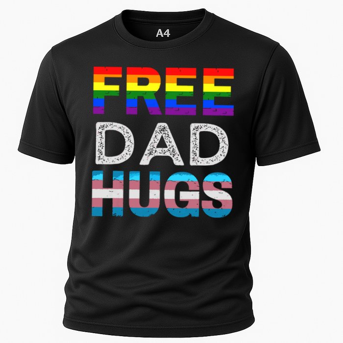 Free Dad Hugs Pride Month Proud Ally Cooling Performance Crew T-Shirt