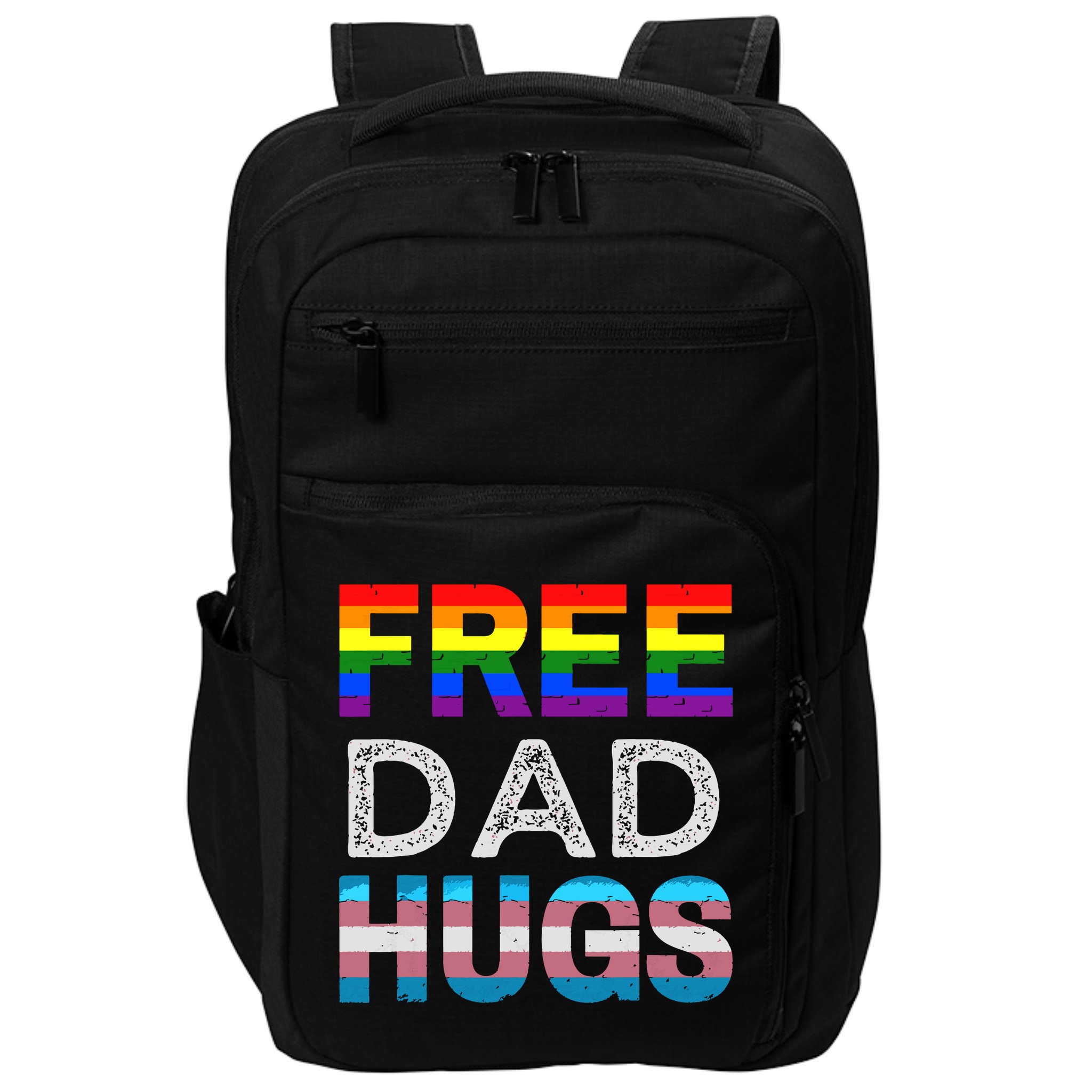 Free Dad Hugs Pride Month Proud Ally Impact Tech Backpack