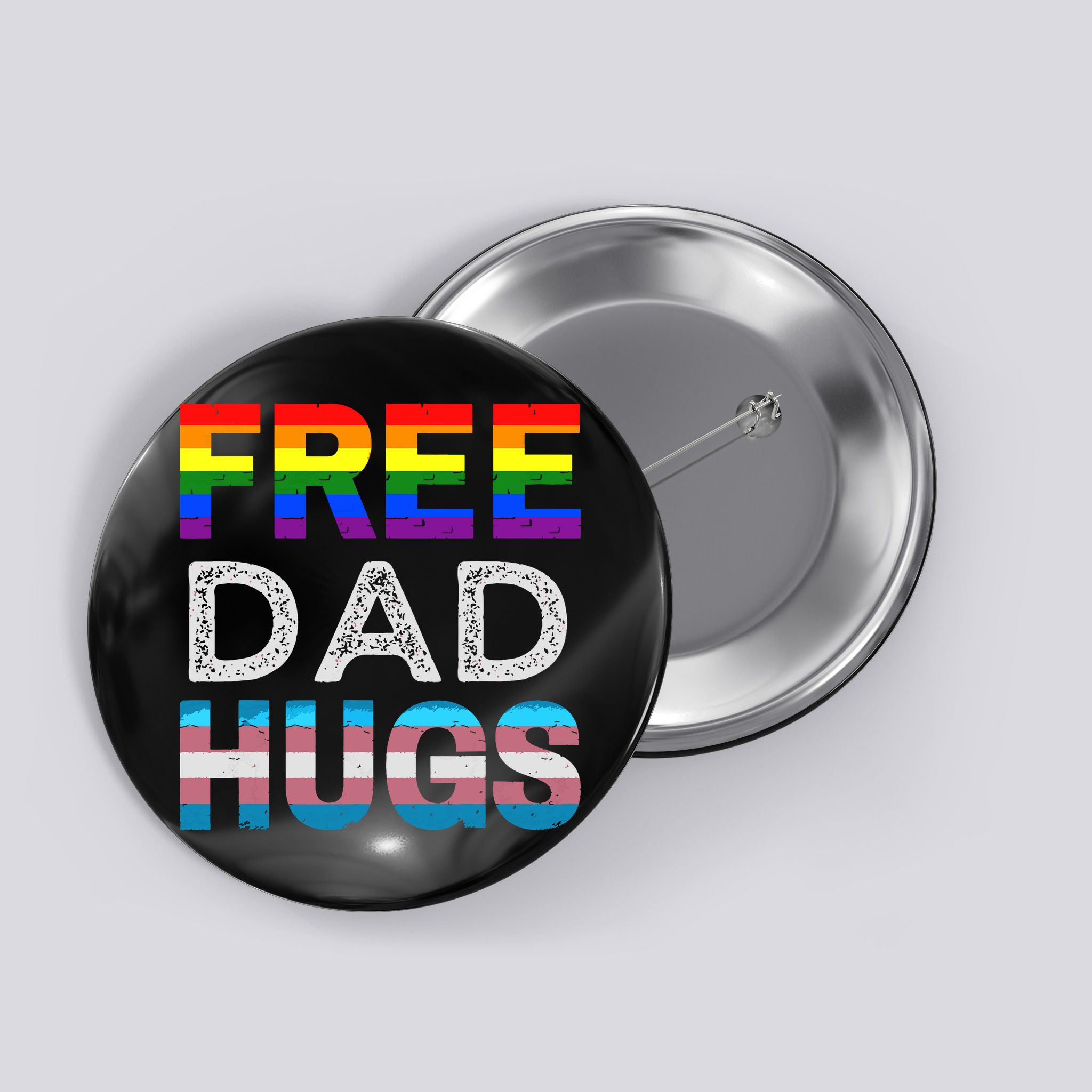 Free Dad Hugs Pride Month Proud Ally Button