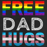 Free Dad Hugs Pride Month Proud Ally Adult Drive Performance Visor