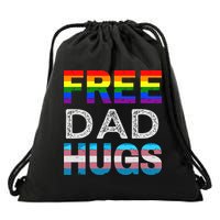 Free Dad Hugs Pride Month Proud Ally Drawstring Bag