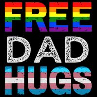 Free Dad Hugs Pride Month Proud Ally Drawstring Bag