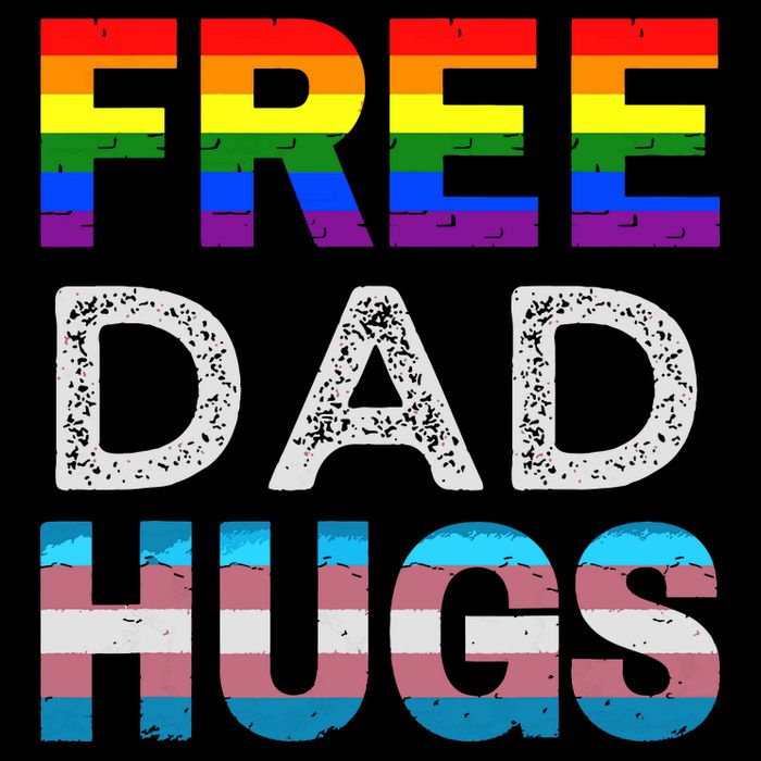 Free Dad Hugs Pride Month Proud Ally Drawstring Bag
