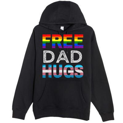 Free Dad Hugs Pride Month Proud Ally Premium Pullover Hoodie