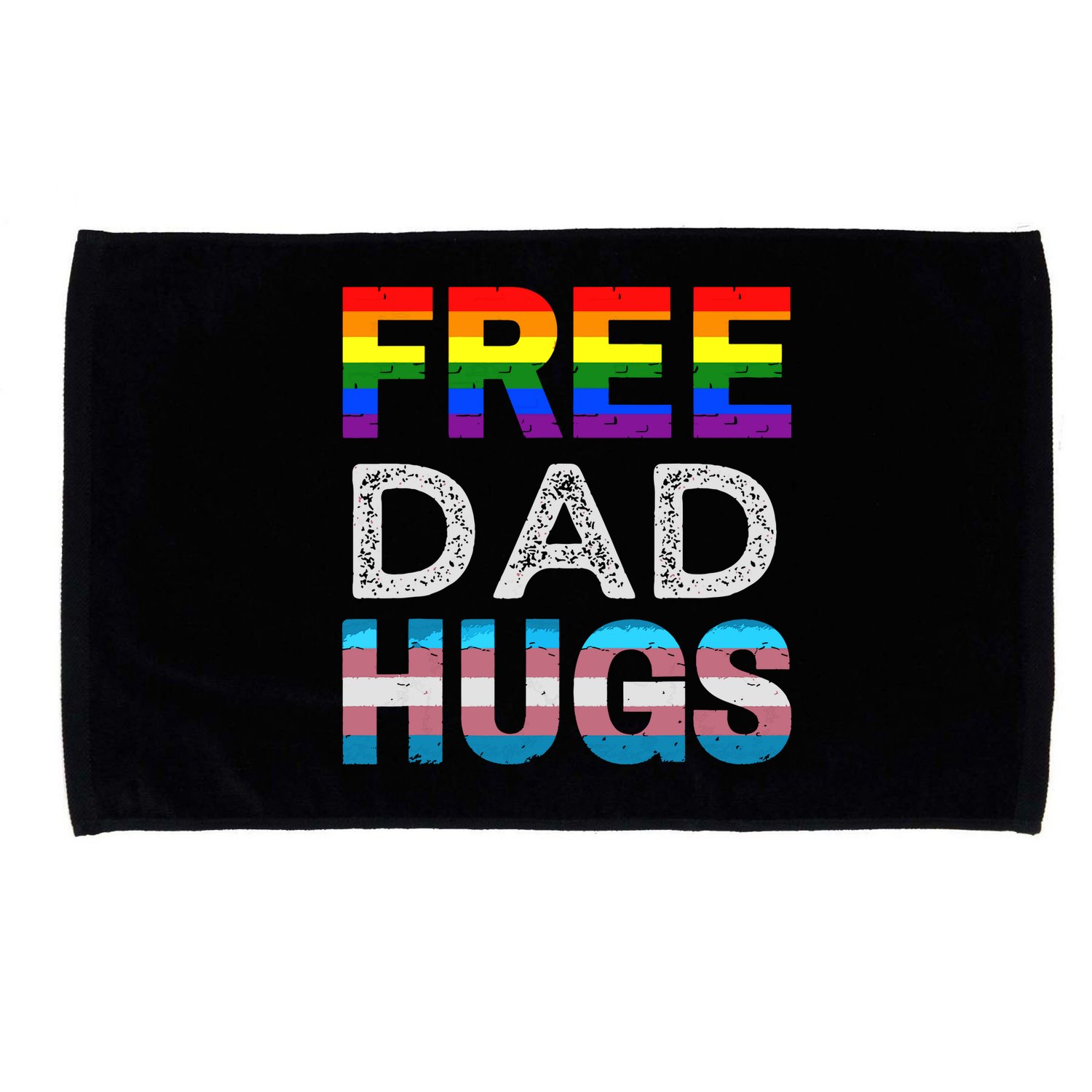 Free Dad Hugs Pride Month Proud Ally Microfiber Hand Towel