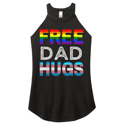 Free Dad Hugs Pride Month Proud Ally Women's Perfect Tri Rocker Tank