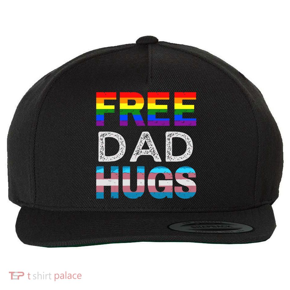Free Dad Hugs Pride Month Proud Ally Wool Snapback Cap
