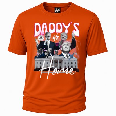 Funny Daddys Home Trump 90s Bootleg Style Cooling Performance Crew T-Shirt