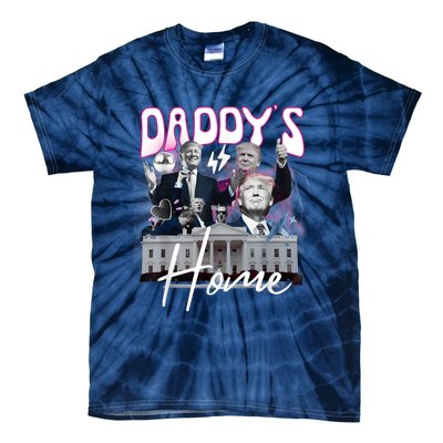 Funny Daddys Home Trump 90s Bootleg Style Tie-Dye T-Shirt