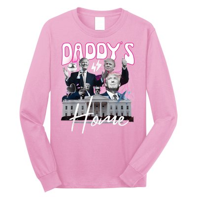 Funny Daddys Home Trump 90s Bootleg Style Long Sleeve Shirt