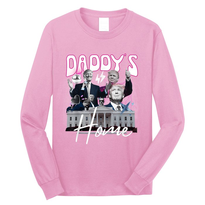 Funny Daddys Home Trump 90s Bootleg Style Long Sleeve Shirt