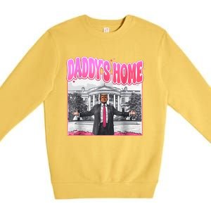 Funny Daddys Home Trump 2024 Take America Back 2024 Premium Crewneck Sweatshirt