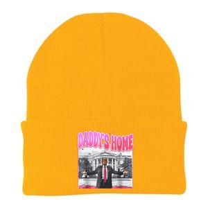 Funny Daddys Home Trump 2024 Take America Back 2024 Knit Cap Winter Beanie