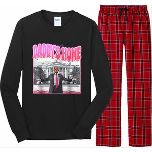 Funny Daddys Home Trump 2024 Take America Back 2024 Long Sleeve Pajama Set