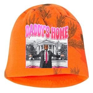 Funny Daddys Home Trump 2024 Take America Back 2024 Kati - Camo Knit Beanie