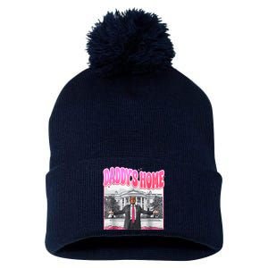 Funny Daddys Home Trump 2024 Take America Back 2024 Pom Pom 12in Knit Beanie