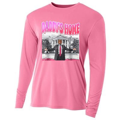 Funny Daddys Home Trump 2024 Take America Back 2024 Cooling Performance Long Sleeve Crew