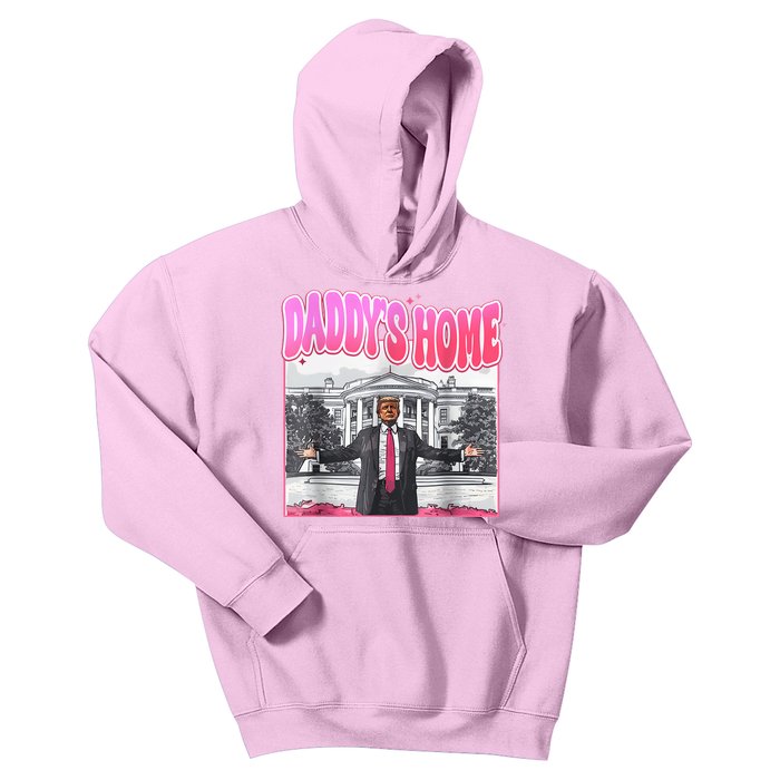 Funny Daddys Home Trump 2024 Take America Back 2024 Kids Hoodie