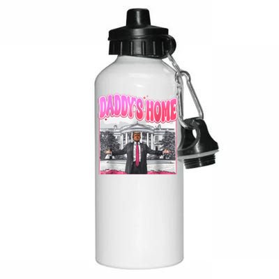 Funny Daddys Home Trump 2024 Take America Back 2024 Aluminum Water Bottle 