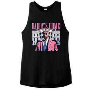 Funny Daddys Home Trump 2024 Take America Back 2024 Ladies PosiCharge Tri-Blend Wicking Tank