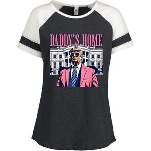 Funny Daddys Home Trump 2024 Take America Back 2024 Enza Ladies Jersey Colorblock Tee