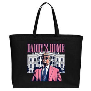 Funny Daddys Home Trump 2024 Take America Back 2024 Cotton Canvas Jumbo Tote