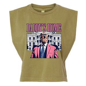 Funny Daddys Home Trump 2024 Take America Back 2024 Garment-Dyed Women's Muscle Tee