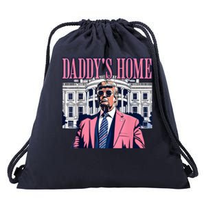 Funny Daddys Home Trump 2024 Take America Back 2024 Drawstring Bag