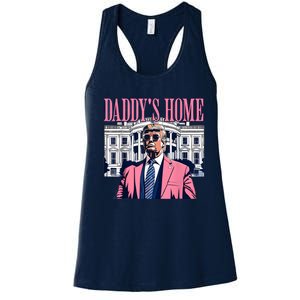 Funny Daddys Home Trump 2024 Take America Back 2024 Women's Racerback Tank