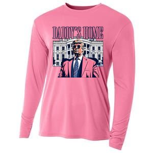 Funny Daddys Home Trump 2024 Take America Back 2024 Cooling Performance Long Sleeve Crew