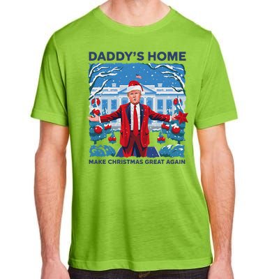 Funny DaddyS Home Trump Ugly Christmas Sweater Xmas Pajamas Adult ChromaSoft Performance T-Shirt