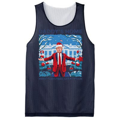 Funny DaddyS Home Trump Ugly Christmas Sweater Xmas Pajamas Mesh Reversible Basketball Jersey Tank