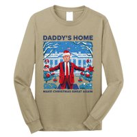 Funny DaddyS Home Trump Ugly Christmas Sweater Xmas Pajamas Long Sleeve Shirt