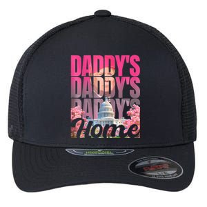 Funny Daddys Home Trump Pink 2024 Take America Back 2024 Flexfit Unipanel Trucker Cap