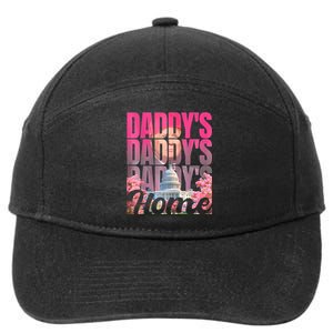 Funny Daddys Home Trump Pink 2024 Take America Back 2024 7-Panel Snapback Hat