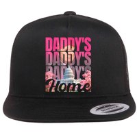 Funny Daddys Home Trump Pink 2024 Take America Back 2024 Flat Bill Trucker Hat