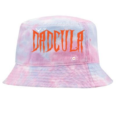 Funny Dadcula Halloween Dad Dracula Costume Momster Matching Gift Tie-Dyed Bucket Hat