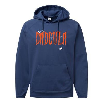 Funny Dadcula Halloween Dad Dracula Costume Momster Matching Gift Performance Fleece Hoodie