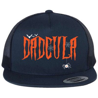 Funny Dadcula Halloween Dad Dracula Costume Momster Matching Gift Flat Bill Trucker Hat